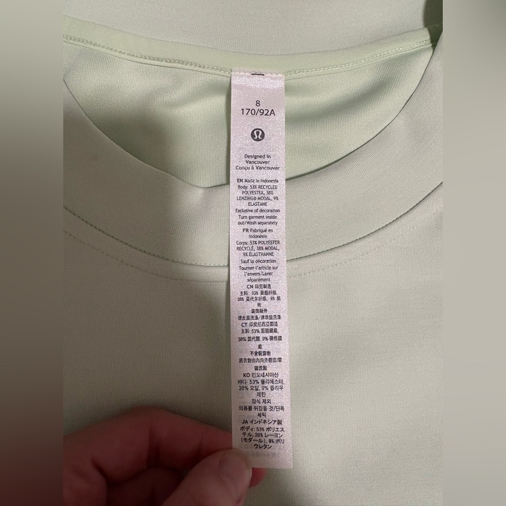 NWT Lululemon Softstreme Perfectly Oversized Cropped Crew Kohlrabi Green - Picture 5 of 7